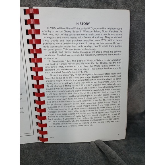 Ronnie's Country Store Cookbook Winston-Salem, NC‎ 2001 Spiral Rare Maya Angelou - Picture 6 of 14